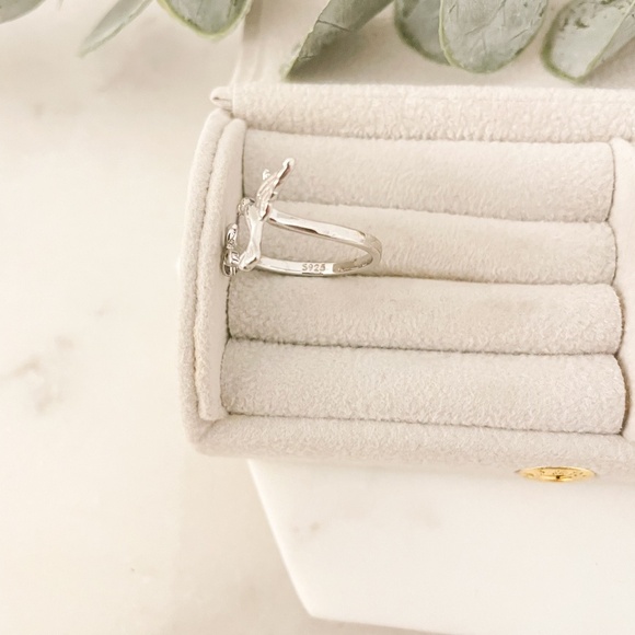 925 Sterling Silver Hummingbird Ring Bird Ring Tree Branch Ring Leaf Ring - Picture 9 of 9